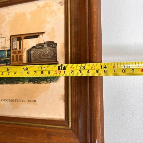 Vintage Framed Train Prints Pair of Two Mogul Tank  Double Ender Locomotives - Picture 10 of 16